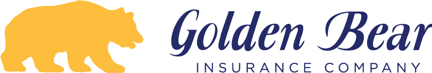 Golden Bear Insurance Co logo, golden bear on left with company title on the right.