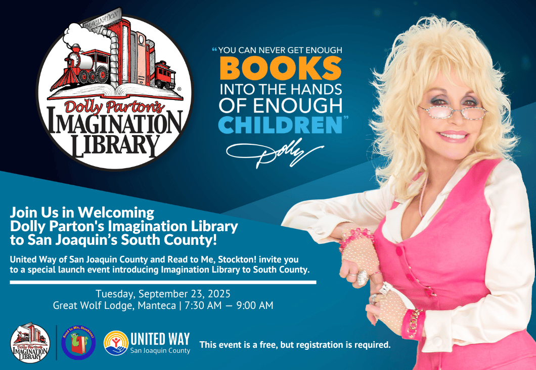 Join us in welcoming Dolly Parton's Imagination Library to San Joaquin's South County!